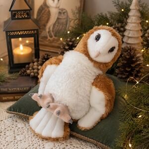 Wild Republic Barn Owl Plush Stuffed Animal Bird Brown White 12 Inch Realistic